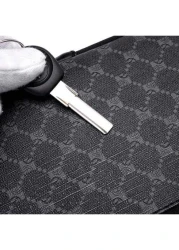 17 Inch Medium Laptop Backpack Geometric Pattern Buckle Design Pu Camping Bag Schoolbag College School Casual Backpack Laptop Backpack Commute Lightweight Flap Backpack S Leather Bag Student Travel Mu