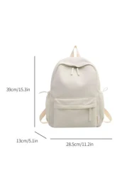 New Fashionable High School Travel Backpack Japanese Style Solid Color Large Capacity Multi Functional Suitable For College Students Freshman For Books Multi Functional Dorm University Gifts Outdoor P