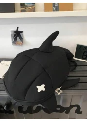 peach tree Unisex Shark Backpack Versatile Casual Shoulder Bag For Couple Suitable For High School College Students Traveling Sports Backpack For Dorm School Supplies Multi Pocket Messenger Bag Autumn