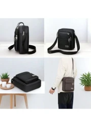 Oxford Cloth Men s Shoulder Bag Multi Pocket Wallet Messenger Bag Casual Large Capacity Waterproof One Shoulder Sling Bag For Middle Aged And Elderly Suitable For Travel Business Summer