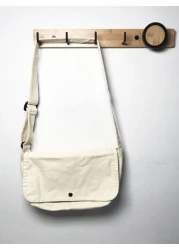 peach tree 1 قطعة حقيبة رسول كانفاس أحادي اللون، حقيبة كتف عبر الجسم للرجال، حقيبة كتف كاجوال سعة كبيرة، حقيبة كروس