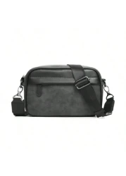 Korean Style Water Proof PU Leather Messenger Bag With Random Vintage Floral Print And Color Block Design Multi Functional And Versatile For Casual Business Students And Sports Gift And Boys Fall Bag