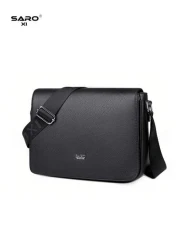 saroxi Casual Messenger Bag For Men Multi Functional Large Capacity Adjustable Strap Travel Hiking Applicable Solid Color Simple Fashion Essential For Young Men Students Fall Christmas Winter Gifts Go