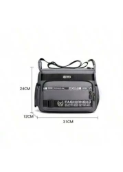 Large Capacity Men s One Shoulder Bag Waterproof Wear Resistant Backpack Multi Pocket Business Casual Messenger Bag For Men