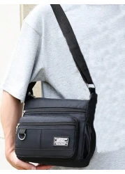 Men s Shoulder Bag With Multiple Pockets Messenger Bag University Sling Bag Cross Body Bag Gift College Bag Gifts Men Bag Crossbody Bag Winter Travel Rider Bag Beach Bag Black Bag Student Large Capaci
