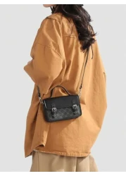 peach tree Minimalist Mini Box Shaped Crossbody Bag Peach Tree Design