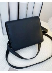 1pc Magnetic Closure Square PU Leather Mini Crossbody Bag Fashion Versatile Casual Design Suitable For Men Adjustable Strap Daily Use Travel Hip Bag Purse Christmas Holiday Thanksgiving Gifts Tote Bag