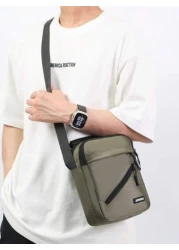 Fashion Large Capacity Men Shoulder Bag Travel Small Square Bag