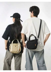حقيبة عبر الجسم لون واحد، حقيبة يد أنيقة، حقيبة سفر وتسوق كاجوال متعددة الاستخدامات