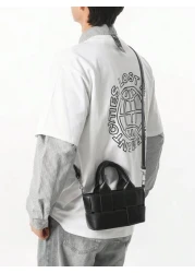 peach tree Men s Messenger Bag Shoulder Bag Square Bag Handbag Waterproof PU Leather Casual Business Travel Toiletry Storage Tool Bag Large Capacity Keeps Your Items Organized