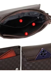 1pc 2024 New Fashion Men s Shoulder Bag Small Crossbody Messenger Bag Business Commuter Bag For Men Wholesale Men Bag Gifts For Men Christmas Winter Retro Bag Vintage Vacation Christmas Gifts Travel E