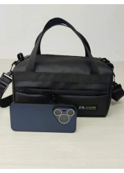 Casual Crossbody Bag For Men Sports Messenger Bag Shoulder Bag Gym Bag Courier Bag Adjustable Strap Backpack Black