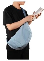 1pc Men s Mori Style Oblique Shoulder Bag Large Capacity Lightweight Diagonal Crossbody Dumpling Bag Casual One Shoulder Bohemian Crescent Crossbody Messenger Bag Nylon Backpack