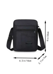 New Shoulder Bag Men s Bag Multi Zipper Oxford Cloth Mobile Phone Bag Crossbody Bag Canvas Leisure Backpack Sling School Nylon Black Bag Multi Functional Commute Bum Bag Rider Bag Gym Bag Black Bag Hi