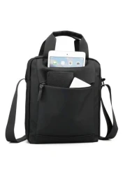 حقيبة كتف/عبر الجسم متعددة الوظائف مقاومة للماء، حقيبة يد عمل بسيطة، حقيبة سعة كبيرة مربعة الشكل، حقيبة نايلو