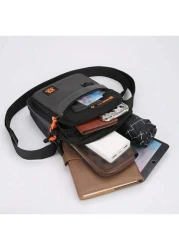 New Men s Sling Bag Casual Contrast Color Letter Pattern Messenger Bag Multi Functional Oxford Cloth Water Resistant Large Capacity Crossbody Bag Christmas Fall University Cross Body Bag Side Bag Gift