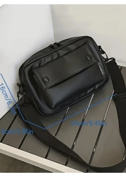 Men s Pu Shoulder Bag Chest Bag Coin Purse Messenger Bag Winter Hoiday Tote Bag Fany Pack Beach Bag Gym Bag Black Bag Hiking Large Capacity Multi Functional Portable Vacation Hip Bag Christmas Gifts V