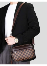 New Men s Business Shoulder Bag High Quality Leather Crossbody Bag Multi Layer Fashionable Hand Held Small Square Bag Casual Backpack Men s Handbag Casual Large Capacity Hand Held Bag Hand In Hand Cli