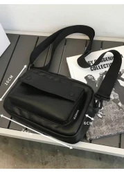 حقيبة كتف متعددة الوظائف مقاومة للماء بشعار للرجال للاستخدام في كل الفصول، حقيبة صدر، حقيبة خصر، حقيبة سفر، ح