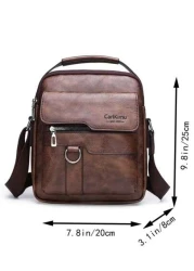 Men s Bag Flip Shoulder Bag Korean Casual Bag Small Body Bag Crossbody Bag Work Summer Document Waterproof Carry On Leather Business Vintage Brown Bag Students School Supplies Fall Messenger Bag Large