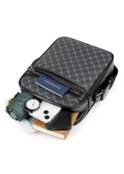 Men s Diagonal Chest Sling Bag Mini Phone Storage Pouch Printed