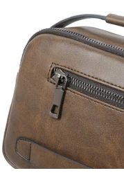 gorchis New Style Crossbody Bag Pu Leather Multi Pocket Shoulder Bag Multifunctional Handbag Sling Bag Square Bag For Holiday Travel Essentials Commute Business Casual Outdoor Ideal Simpler Classic Sa