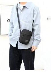 Simple Solid Color Men s Casual Shoulder Bag Travel And Daily Commuting Sling Bag For Man Man Bag Cross Body Bag Students School Supplies Messenger Bag For Man Cylinder Bag Gifts For Men Vacation Lapt