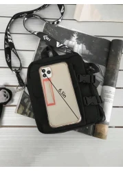 حقيبة حمل متعددة الاستخدامات لطلاب الجامعة والمرحلة الثانوية، حقيبة كتف عادية، حقيبة صغيرة مع رسومات حرفية،