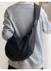 1pc Forest Style Men s Shoulder Bag Tote Bag Large Capacity Lightweight Diagonal Crossbody Dumpling Bag Casual Shoulder Boho Crescent Messenger Bag Nylon Backpack