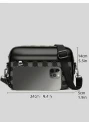 Men s Diagonal Shoulder Strap Messenger Bag Simple Fashion Handheld Zipper Closure Bag Suitable For Men s Daily Use And Travel Can Be Worn Diagonally Or As A One Shoulder Bag