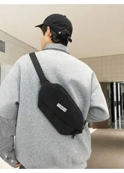 حقيبة صدر كاجوال عتيقة للجنسين، حقيبة رياضية متقاطعة للرجال، حقيبة بيلي للكتف