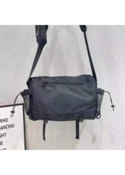 Waterproof Nylon Crossbody Bag With Adjustable Strap For Men Women Unisex Multifunctional Black Shoulder Bag With Large Capacity For Work Travel Camping Beach Holiday Vacation Travel Essentials For Hi