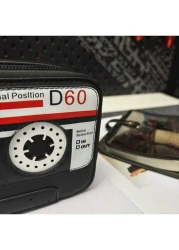 Unisex Magnetic Tape Design Small Square Crossbody Shoulder Bag Fashionable Casual Camera Bag For Men Women