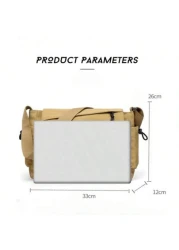 SLIN LXZQ Canvas Flap Messenger Bag Casual Black Shoulder Bag For Commute Men s Shoulder Bag Crossbody Bag Side Bag Student Supplies Men s Autumn Bag Cylinder Bag Vintage Style Christmas Gift Travel H