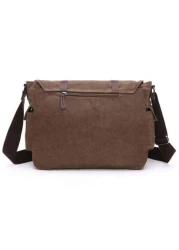 Vintage Leisure Cross Body Bag Messenger Bag With Shoulder Strap Multi Functional For Laptop Satchel Classic Briefcase For Commute Work Lightweight Anti Theft Gift For Father Husband Gift Shoulder Bag