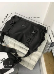 High School Students University Multifunctional Sling Bag Casual Bag Men Buckle Decor Letter Graphic Crossbody Bag With Coin Schoolbag College Outdoor Christmas Men Bag Student Bag College Bag Laptop