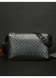 New Vintage Men s Geometric Pattern Fashion Sling Crossbody Bag