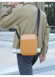 1pc Men s Solid Color Oblique Shoulder Bag Side Pocket Messenger Bag Casual Crossbody Square Pouch Multifunctional Commuting Bag Minimalist Style Black Or Brown Gift For Men Boyfriend