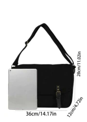 Vintage Military Canvas Laptop Bag Medium Messenger Bag