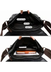 Stylish Envelope Shoulder Bag Cross Body Sling Bag For Men PU Leather Business Casual All Match Spacious Interior Adjustable Strap And Durable Design Graduation School Supplies