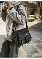 SLIN LXZQ Unisex Canvas Crossbody Shoulder Bag Casual Messenger Bag For Work School Daily Use Outdoor Activities School Supplies