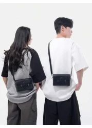 peach tree Men s PU Waterproof Satchel Briefcase Crossbody Shoulder Messenger Bag Business Storage Pouch Suitable For Commuting And Travel