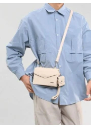 Men s Stylish Crossbody Bag With Coin Purse Square Shoulder Bag Side Bag Sling Bag For Father s Day Gift Commuting Valentine s Day Gift Mini Bag