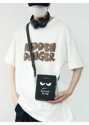 peach tree حقيبة رجالية مربعة الشكل، حقيبة كروس بودي، حقيبة كتف، حقيبة مربعة، حقيبة أعمال بغطاء رفرف مقاوم للماء م