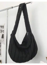 peach tree Adjustable Shoulder Strap Tote Bag Simple Solid Color Crossbody Bag Zipper Closure Suitable For Couple Valentine s Day Halloween Christmas Autumn Winter Unisex Sling Bag