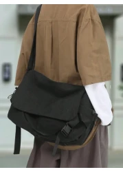 peach tree 1pc Messenger Crossbody Bag Large Capacity Shoulder Bag Peach Tree Style Minimalist Solid Color Mini Crossbody Bag Casual Shoulder Bag Gift For Men Halloween Christmas Men Bag Gifts For Men