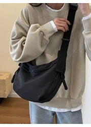 Fashionable Casual Nylon Crossbody Bag For Men Adjustable Strap Lightweight Versatile Suitable For Commuting Travel Outdoor Summer Personalized Gift For Teenage Young Men Husband Boyfriend Lightweight