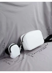 Students Multifunctional Shoulder Bag Men Minimalist Square Bag With Coin Purse Handbag Schoolbag College Outdoors Sports Commute PU Leather Water Proof Portable Side Bag Mini Coin Purse Mini Box Cros