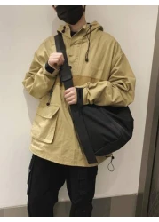 Minimalist Hobo Bag Large Capacity Black Crossbody Bag Sling Bag Shoulder Bag Side Bag For Holiday Travel Essentials School Bag For College Students Summer Gifts For Boyfriend College Bag Men Bag Lapt