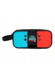 Game Console Pattern Printed Hand Held Double Layer Pen Bag